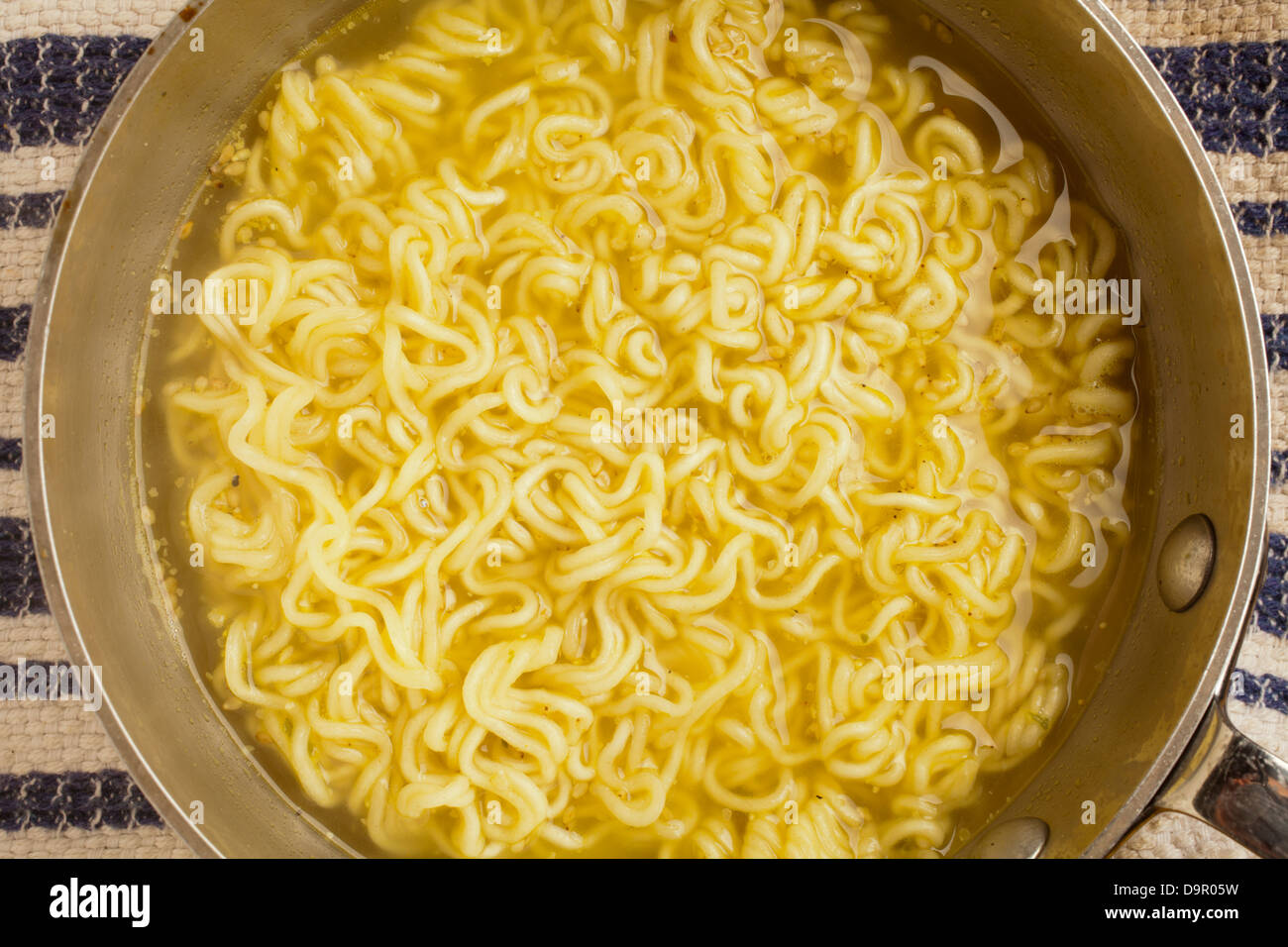 Instant Ramen cooking in a pot Stock Photo Alamy