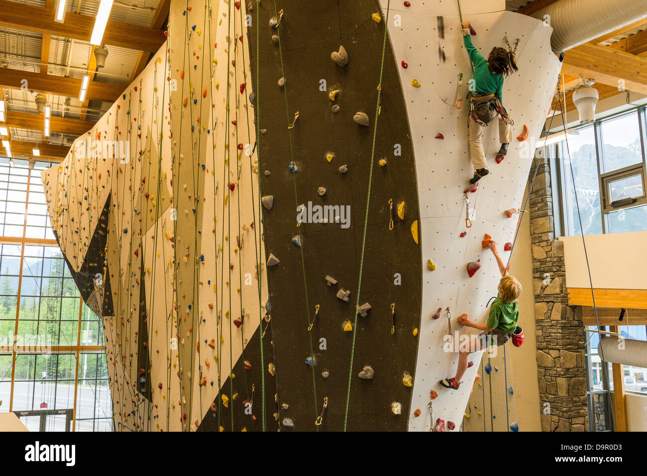 Climbing wall, Elevation Place Recreation Centre, Canmore, Alberta