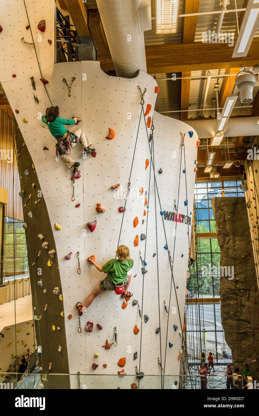 Climbing wall, Elevation Place Recreation Centre, Canmore, Alberta