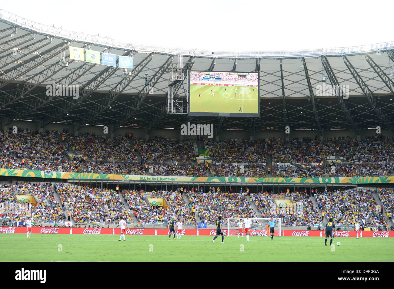 General view, JUNE 22, 2013 - Football / Soccer : FIFA Confederations Cup Brazil 2013 Group A match between Japan 1-2 Mexico at Estadio Mineirao in Belo Horizonte, Brazil. (Photo by Hitoshi Mochizuki/AFLO) Stock Photo