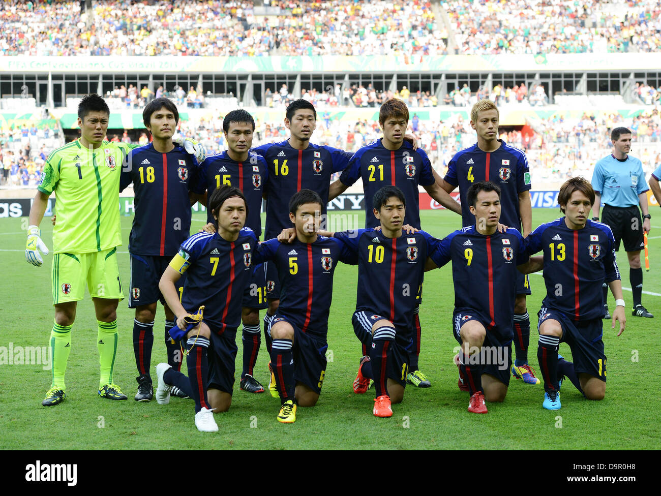 Japan Team Group Line Up Jpn June 22 13 Football Soccer Fifa Confederations Cup Brazil 13