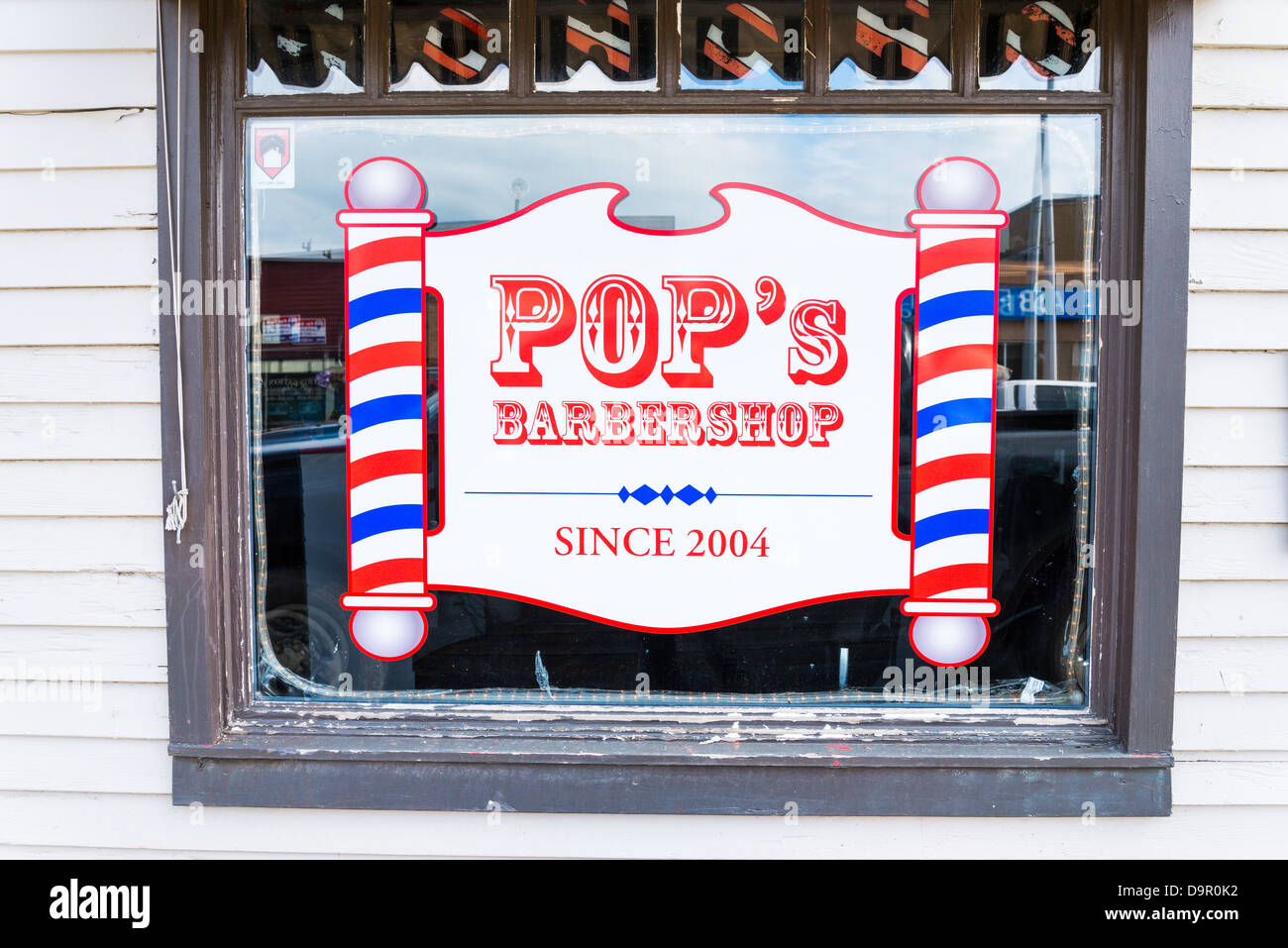 Pop's Barbershop Stock Photo