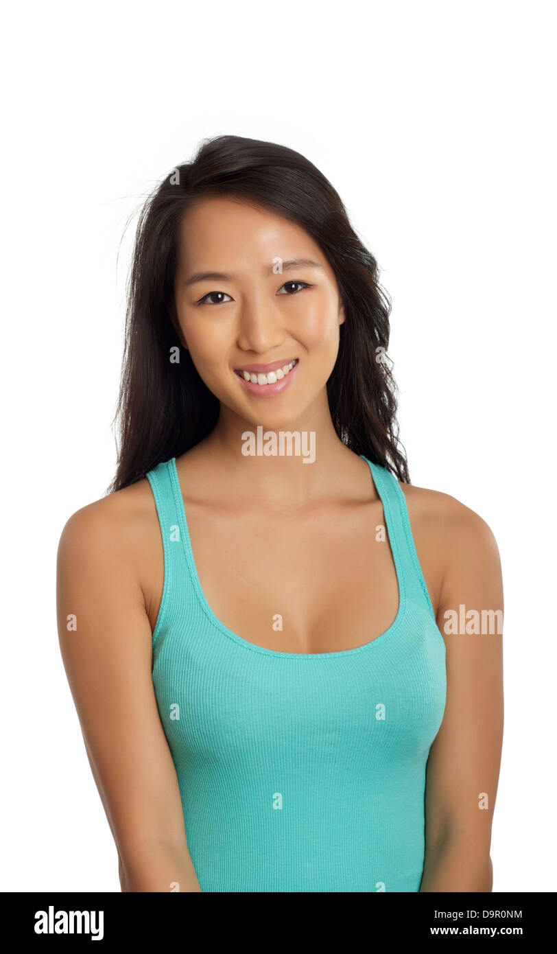 Portrait of Beautiful Asian woman smiling with white teeth Stock Photo