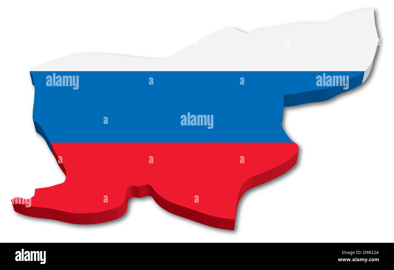 3D Slovenia map with flag illustration on white background Stock Photo ...