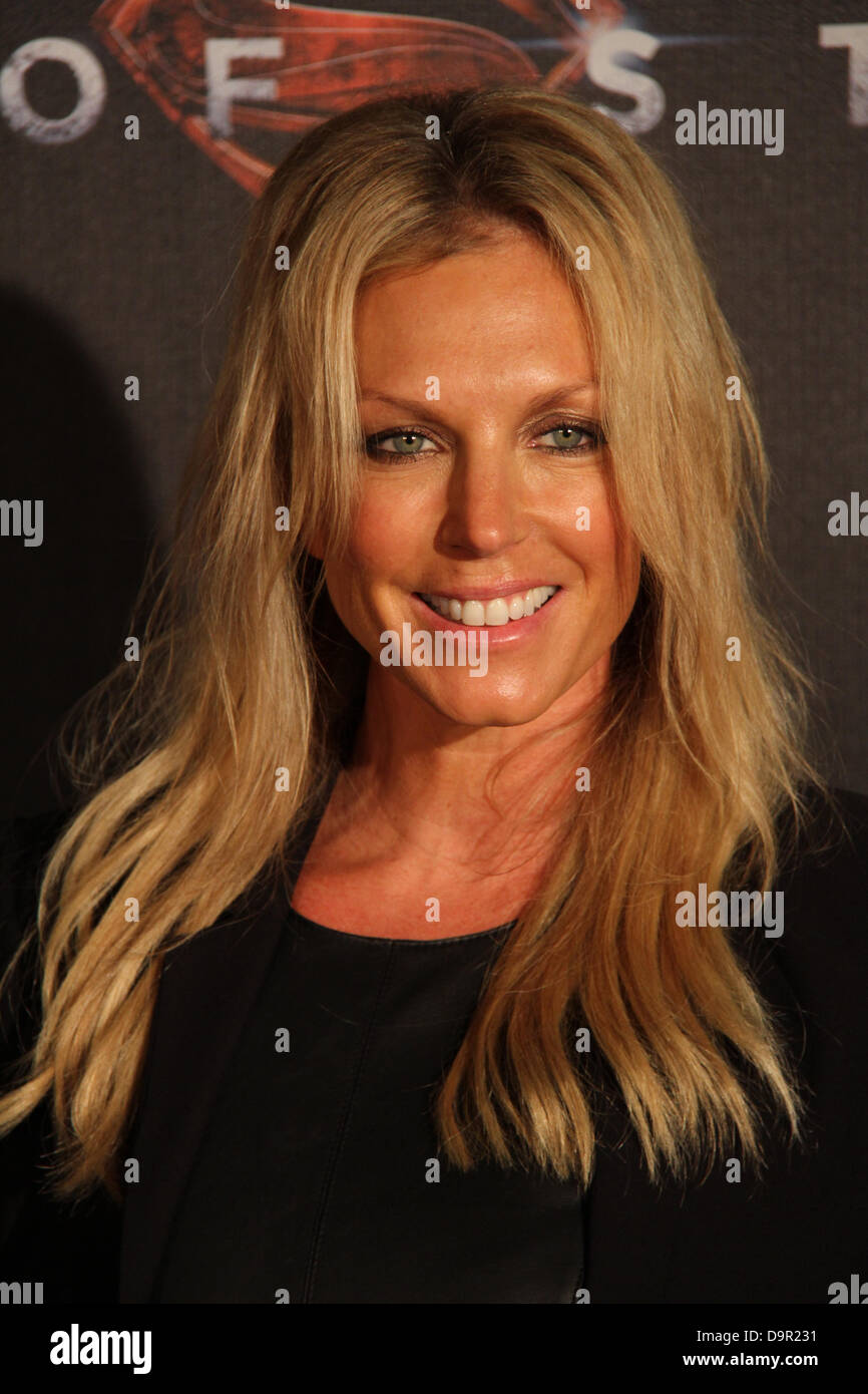 Event Cinemas, George Street, Sydney, NSW, Australia. 24 June 2013. Man Of Steel (3D) Australian Premiere at. A young itinerant worker is forced to confront his secret extraterrestrial heritage when members of his race invade earth. Pictured is Australian model, actress and TV presenter Annalise Braakensiek. Credit: Credit:  Richard Milnes / Alamy live News. Stock Photo
