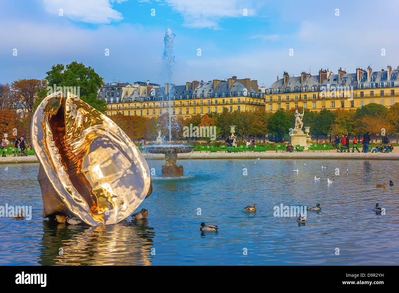 The Tuileries Garden of the Louvre Museum on October 23, 2012 in Paris. Stock Photo