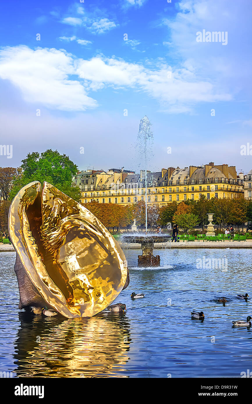 The Tuileries Garden of the Louvre Museum on October 23, 2012 in Paris. Stock Photo