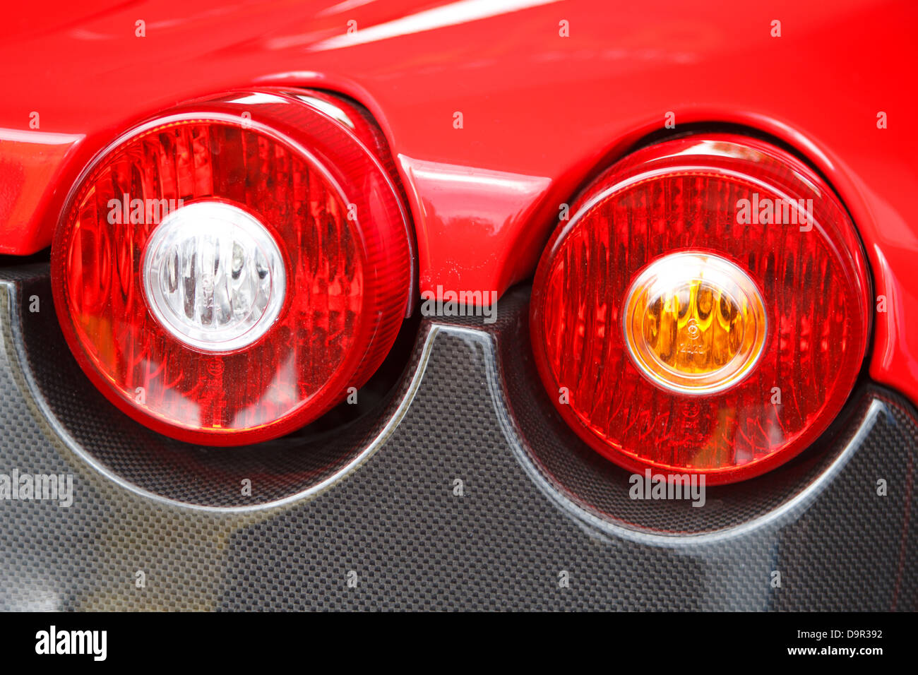 Detail of Ferrari rear lights Stock Photo - Alamy