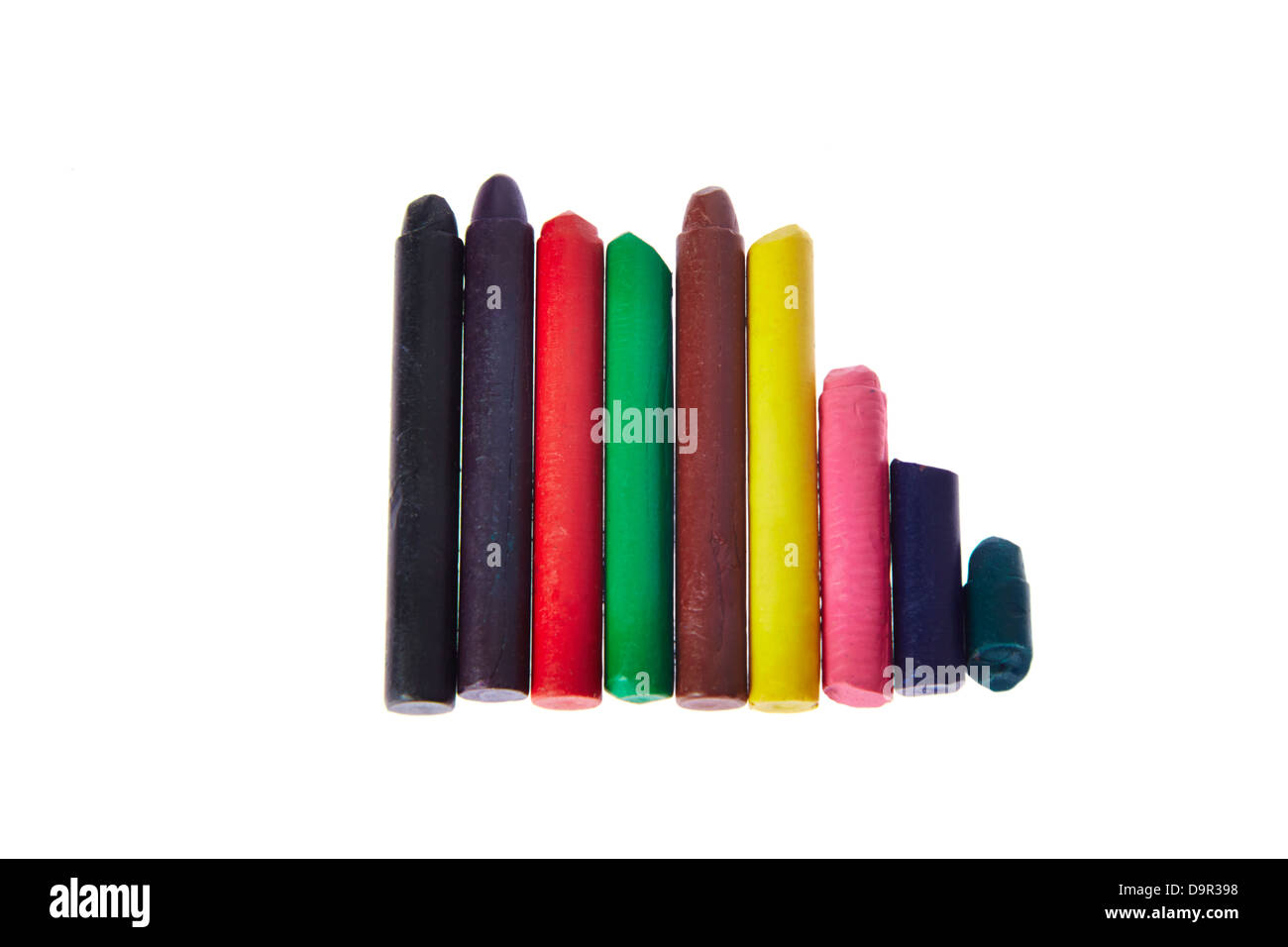 Crayons in a row Stock Photo Alamy