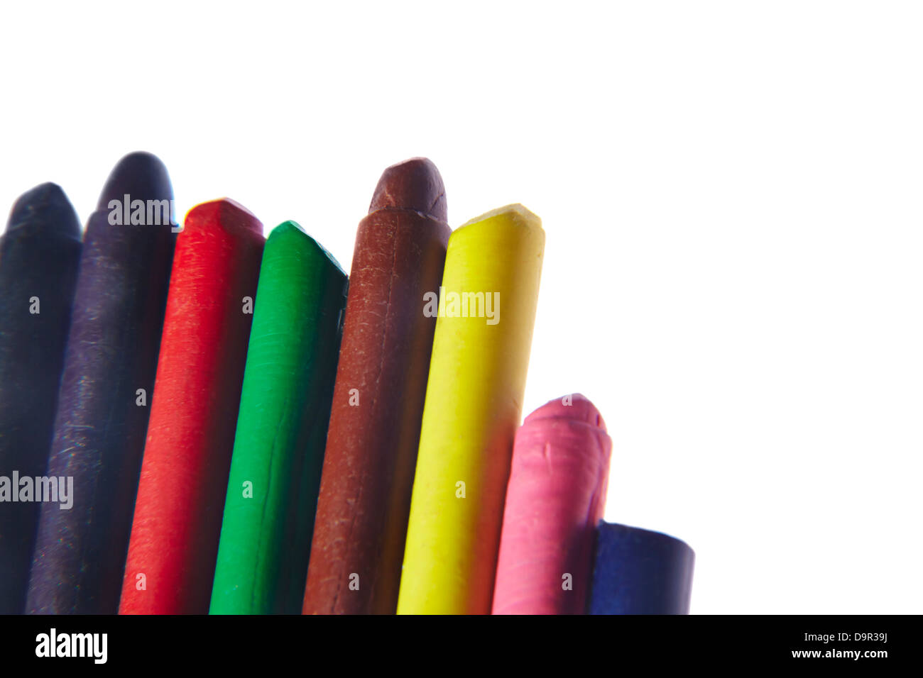 Crayons in a row Stock Photo Alamy