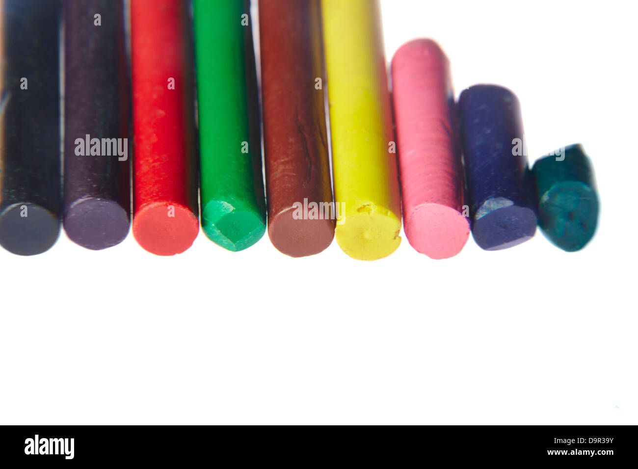 Crayons in a row Stock Photo Alamy