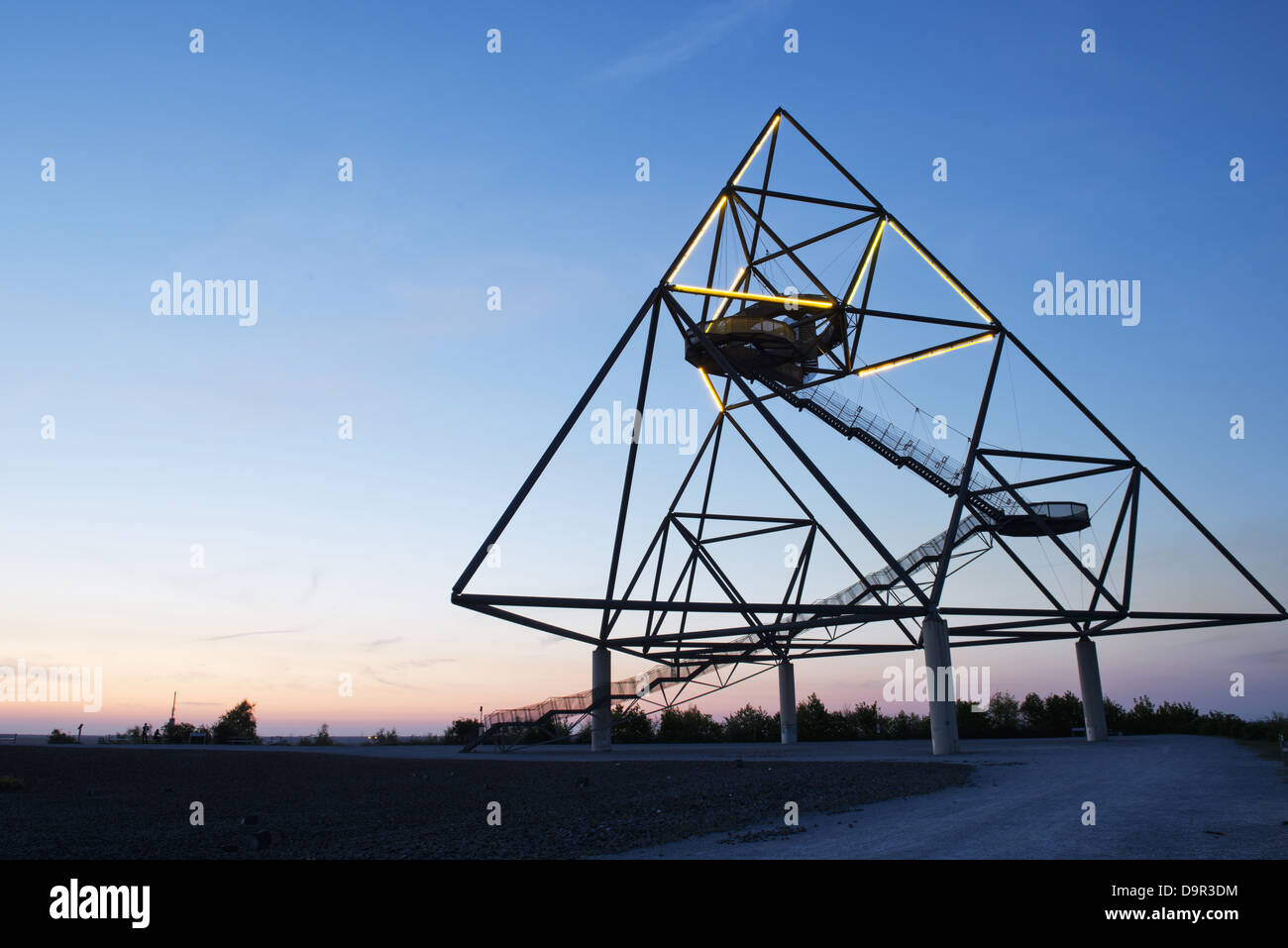 View to the famous Tetraeder on a coal mining tip in Bottrop, Germany. Stock Photo