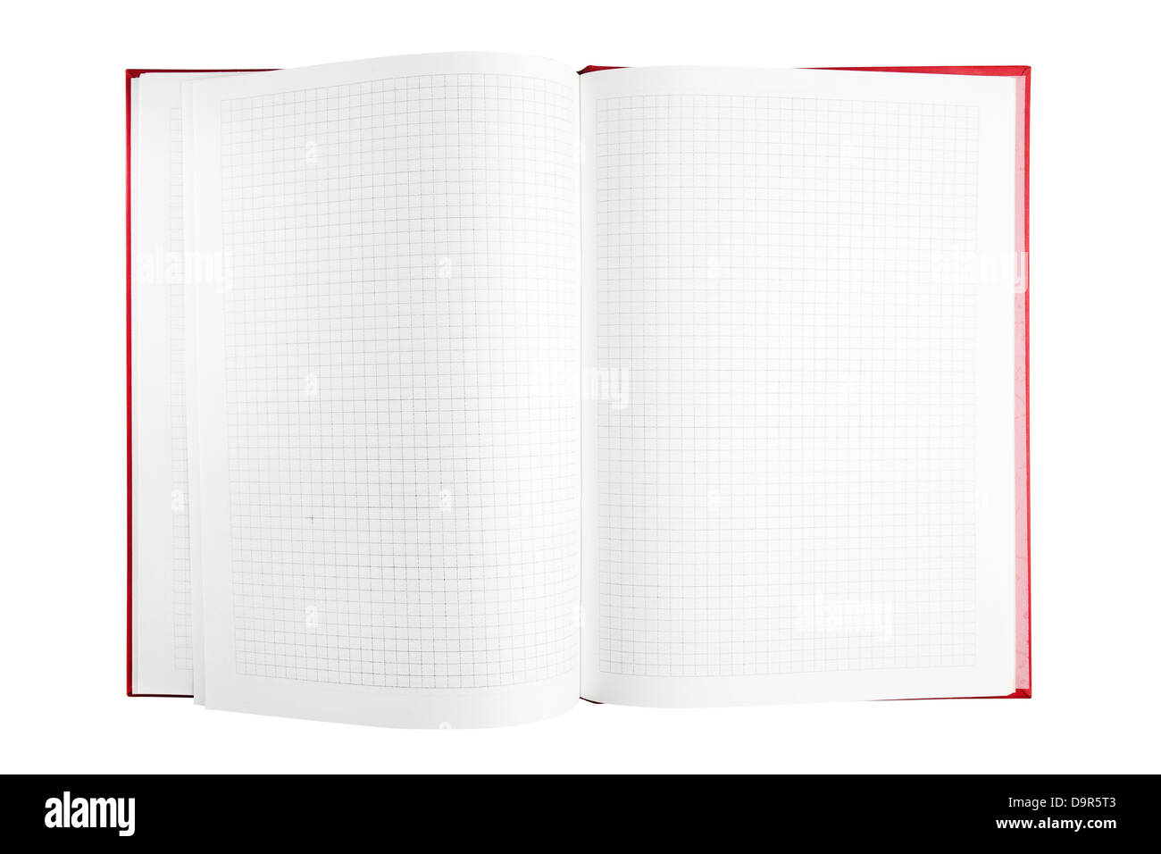 Blank open notepad isolated on white Stock Photo