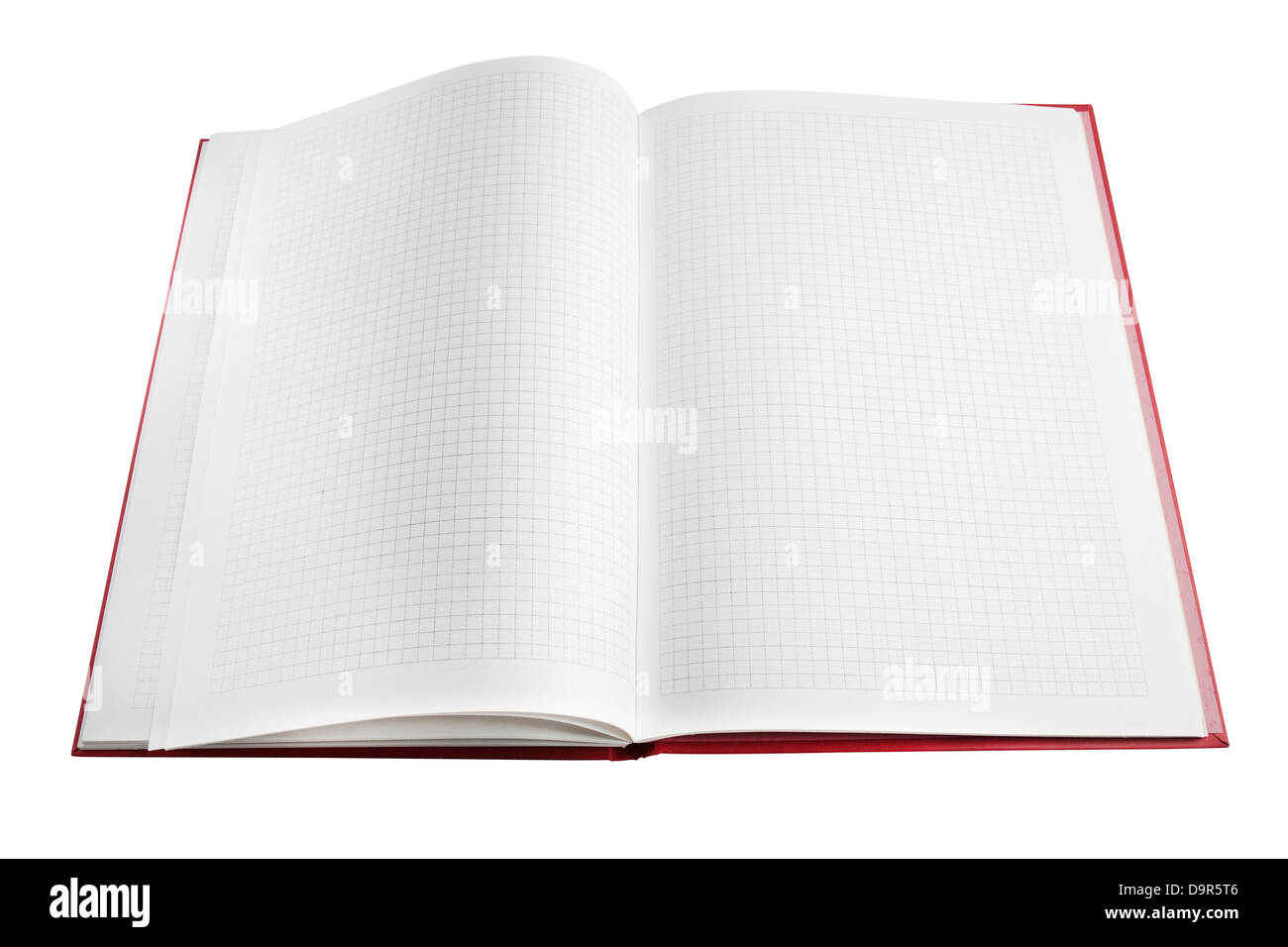 Blank open notepad isolated on white Stock Photo