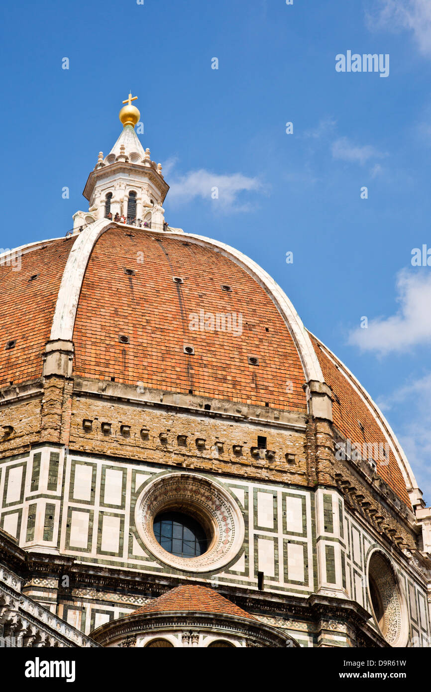 Low angle view of a cathedral, Duomo Santa Maria Del Fiore, Piazza Del Duomo, Florence, Tuscany, Italy Stock Photo
