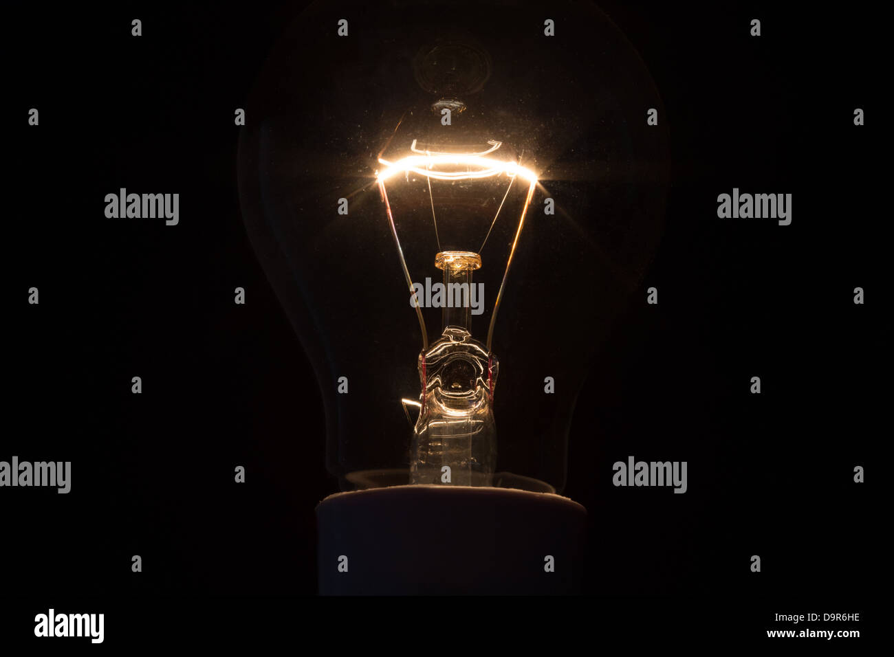 Bright filament bulb Stock Photo Alamy