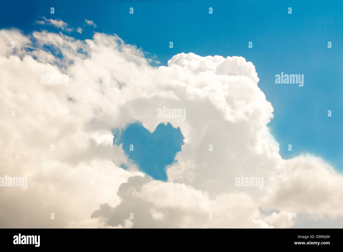 Heart shape clouds in heaven stock photo  alamy