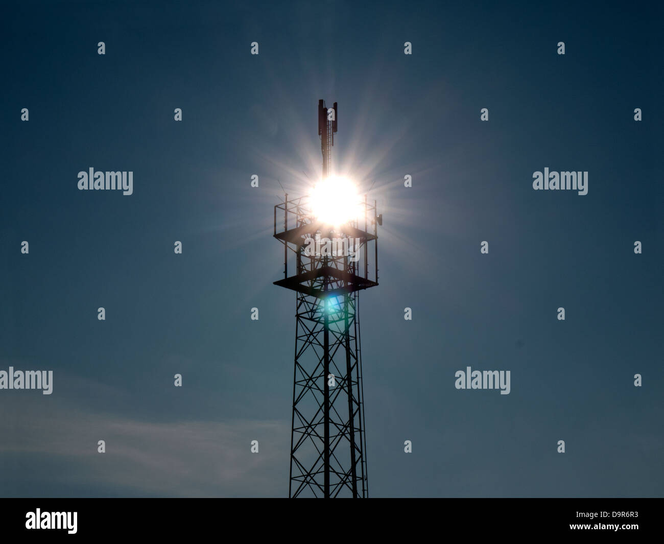 Transmitter Pole near Barum, Niedersachsen, Germany Stock Photo