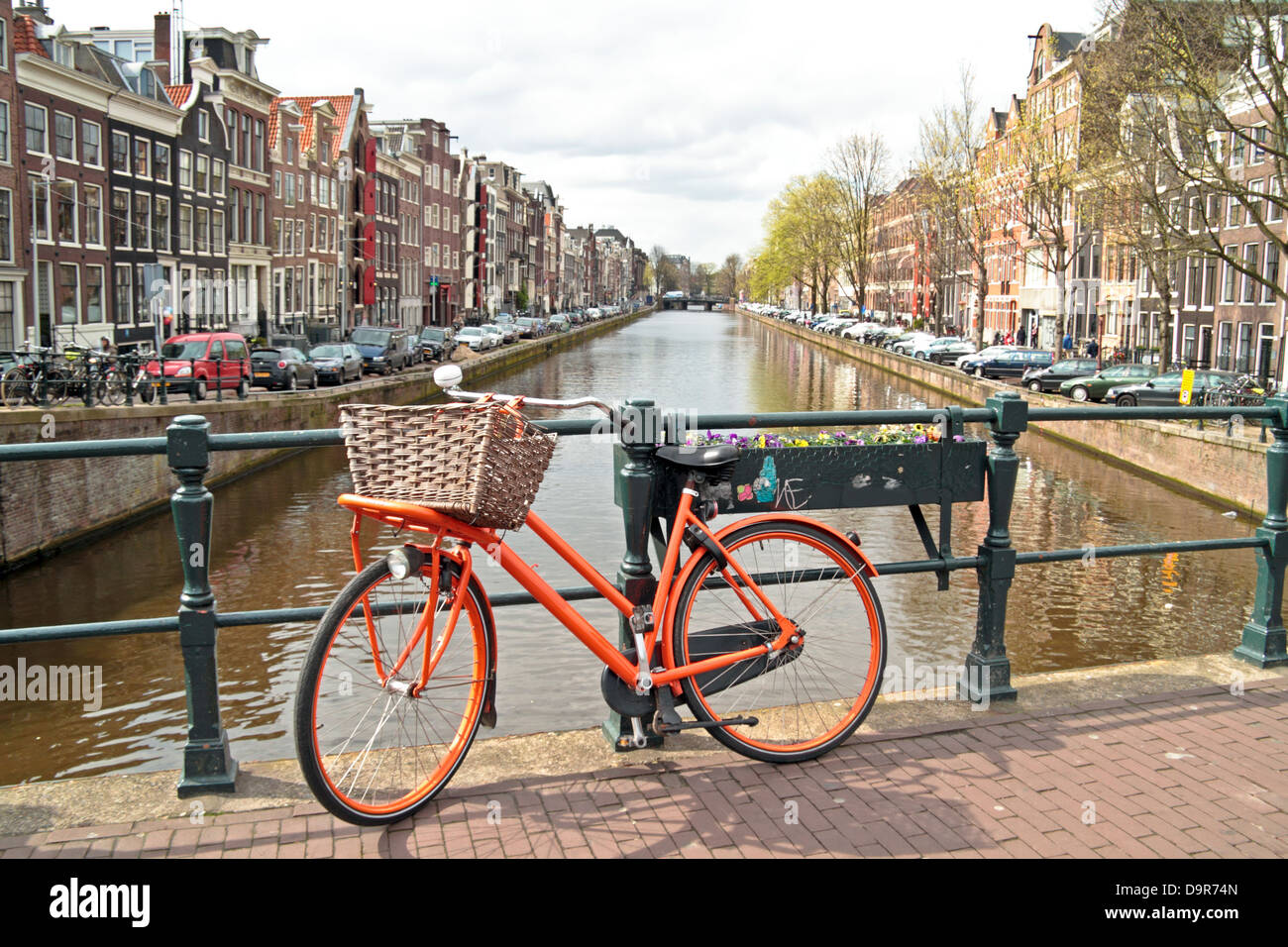 Orange bike amsterdam holland hi-res stock photography and images - Alamy