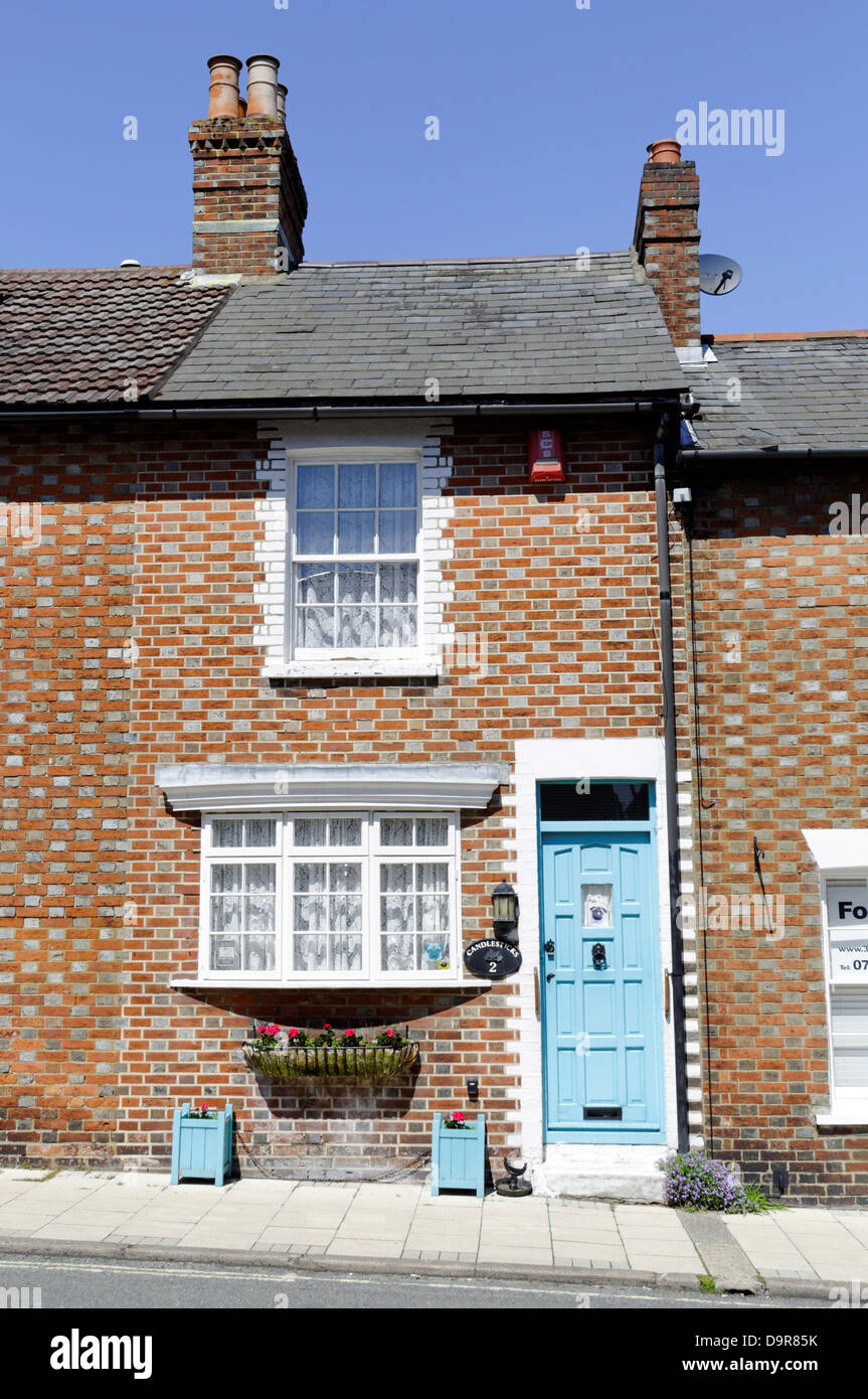 Small Terraced House, Lymington, Hampshire, England, UK, GB. Stock Photo