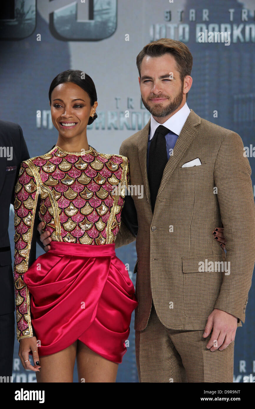 Zoe Saldana, Chris Pine - Germany premiere of 'Star Trek Into Darkness