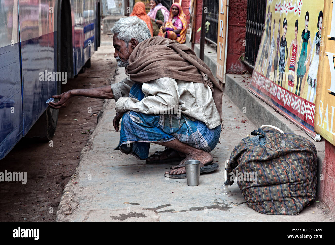 Man in the streets of Calcutta. West Bengal, India Stock Photo
