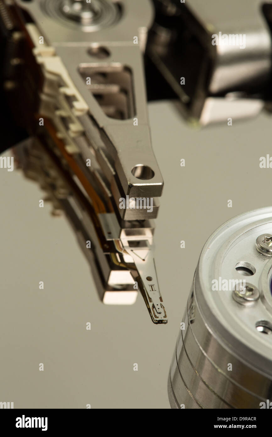 Close up of a disk drive Stock Photo
