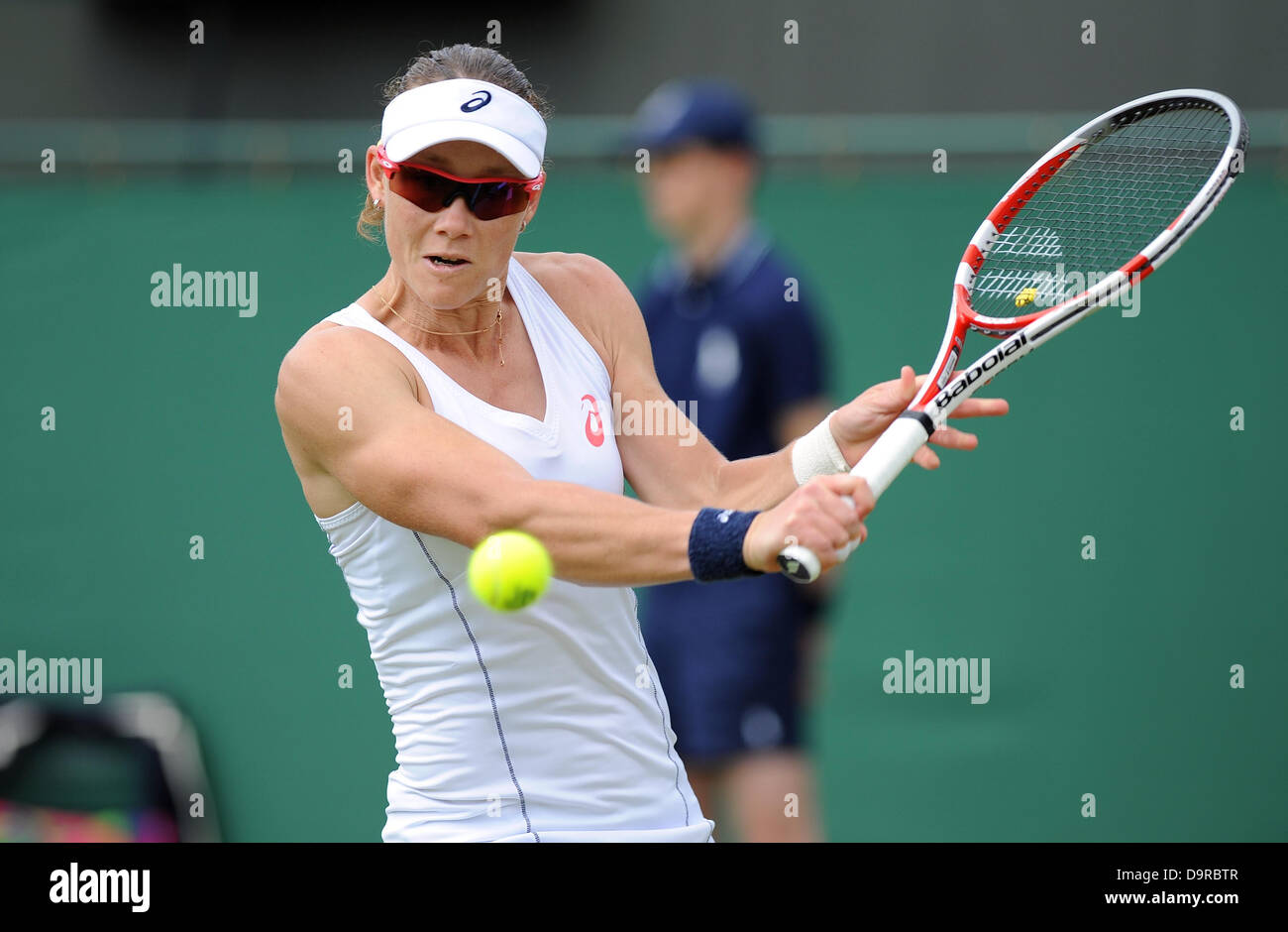 SAMANTHA STOSUR AUSTRALIA THE ALL ENGLAND TENNIS CLUB WIMBLEDON LONDON ENGLAND 25 June 2013 Stock Photo