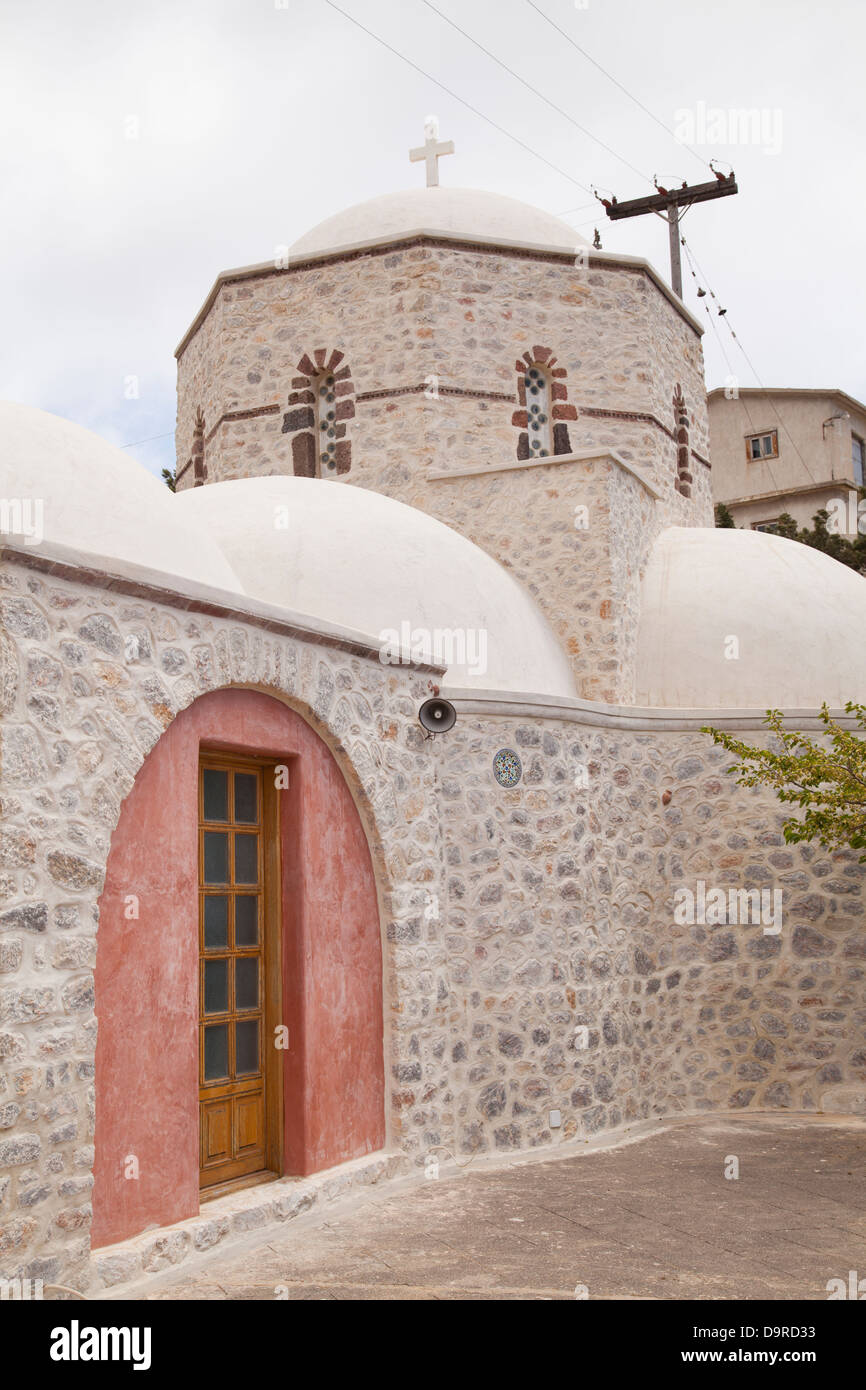 Profitis Ilias Monastery, Santorini Stock Photo