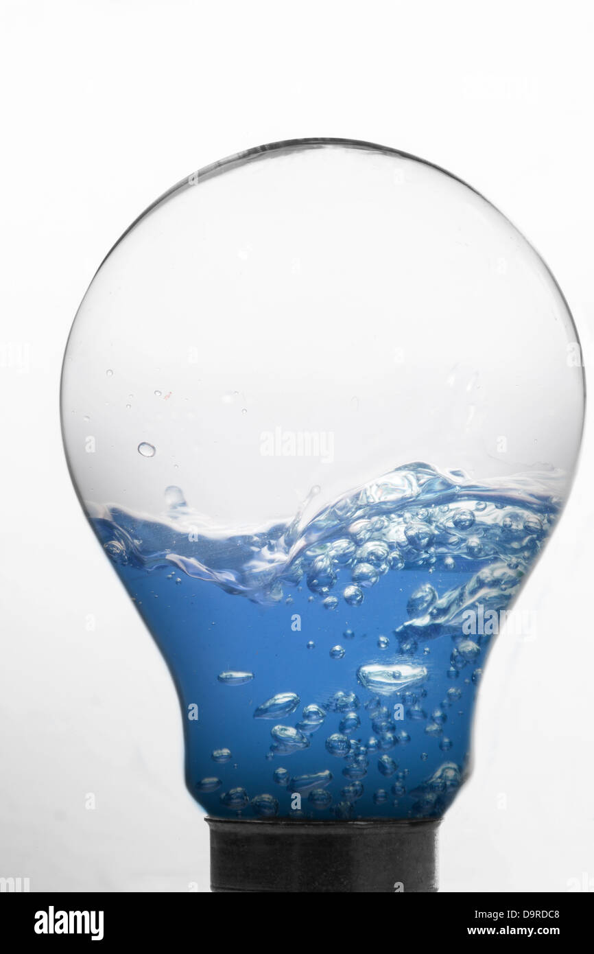 Sparkling water inside light bulb Stock Photo - Alamy