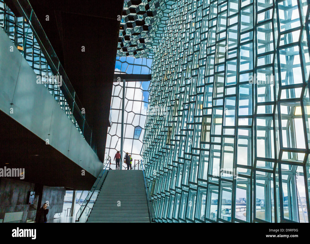 Interior of Harpa Concert Hall and Conference Center, Reykjavik, Iceland. Stock Photo