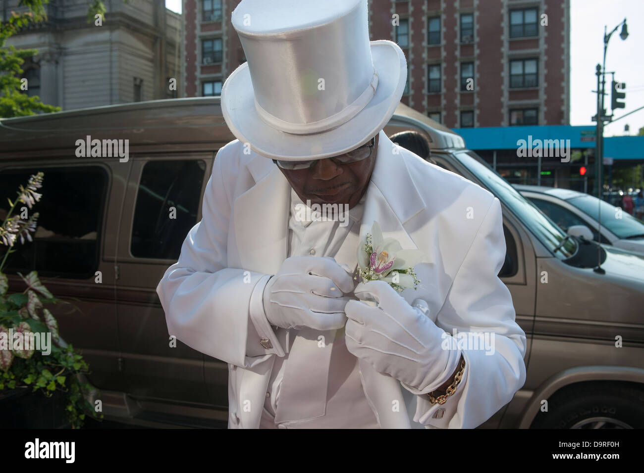 Isaiah Owens, the owner of Owens Funeral Home, in Harlem in New York