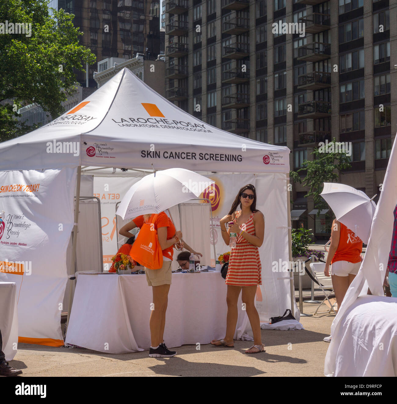 A promotional event by the cosmetics company La Roche-Posay in Madison  Square in New York Stock Photo - Alamy