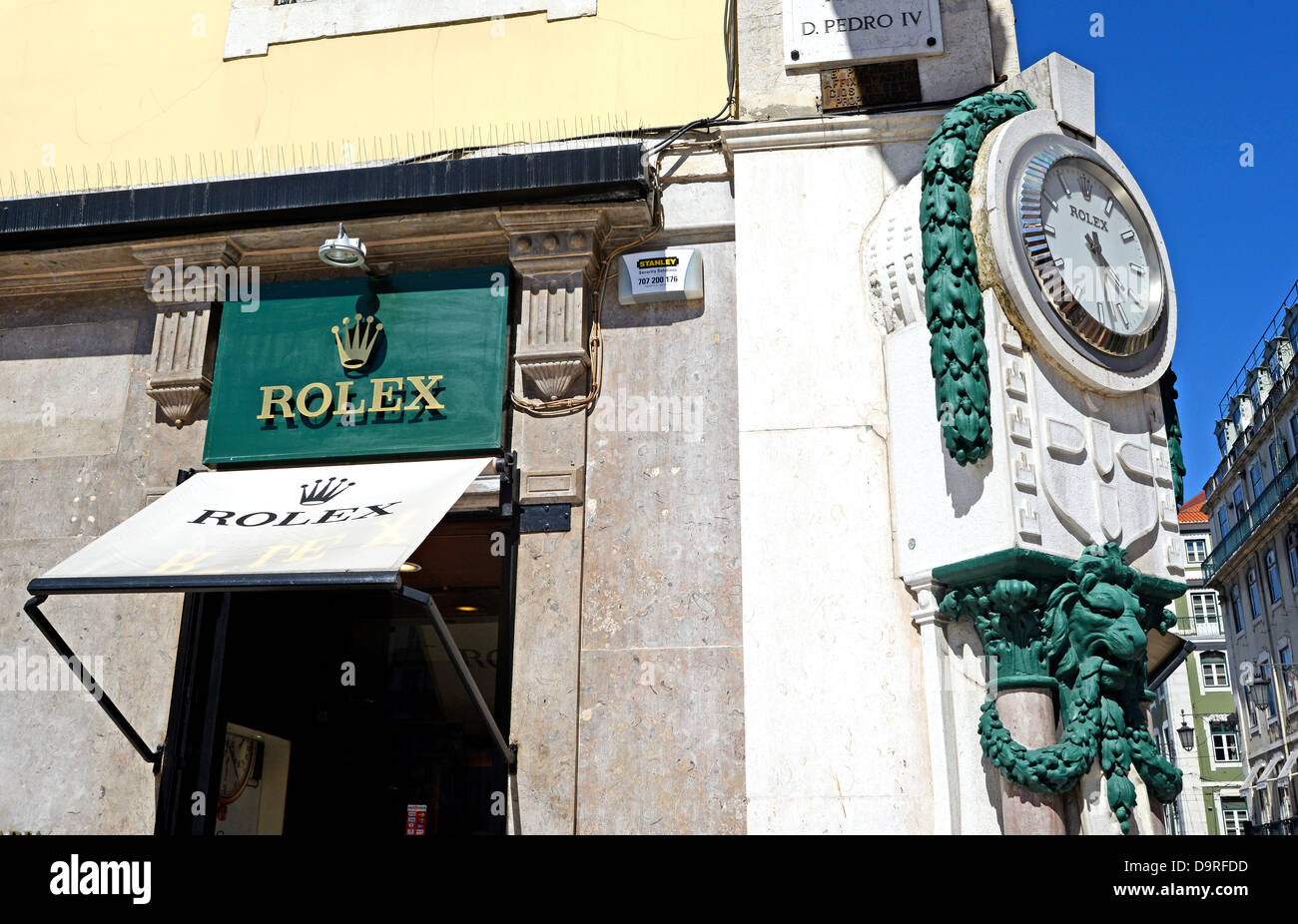 Rolex boutique Dom Pedro IV square Lisbon Portugal Stock Photo - Alamy