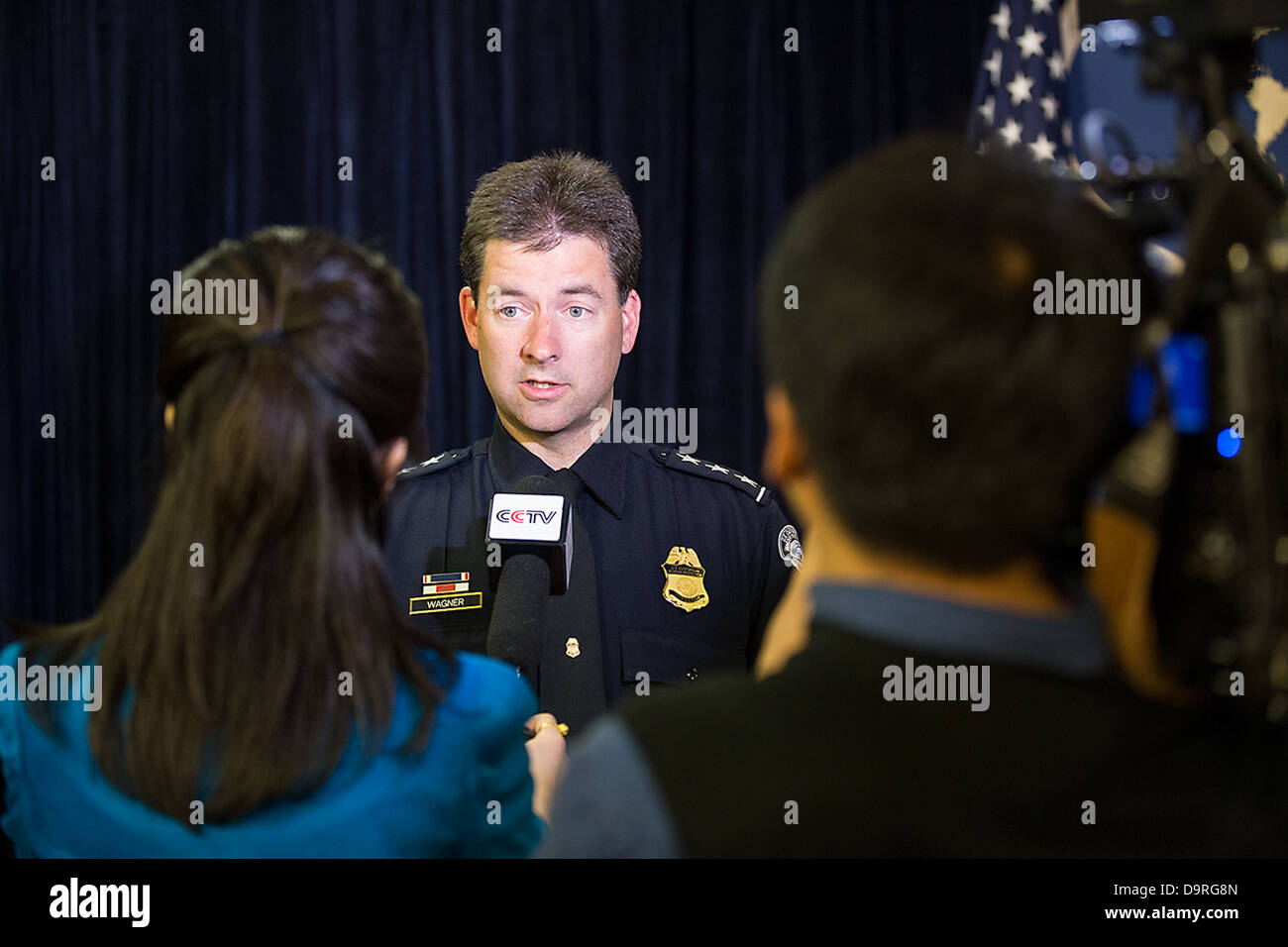 004 John Wagner - I-94 Automates Form Press Conference. Stock Photo