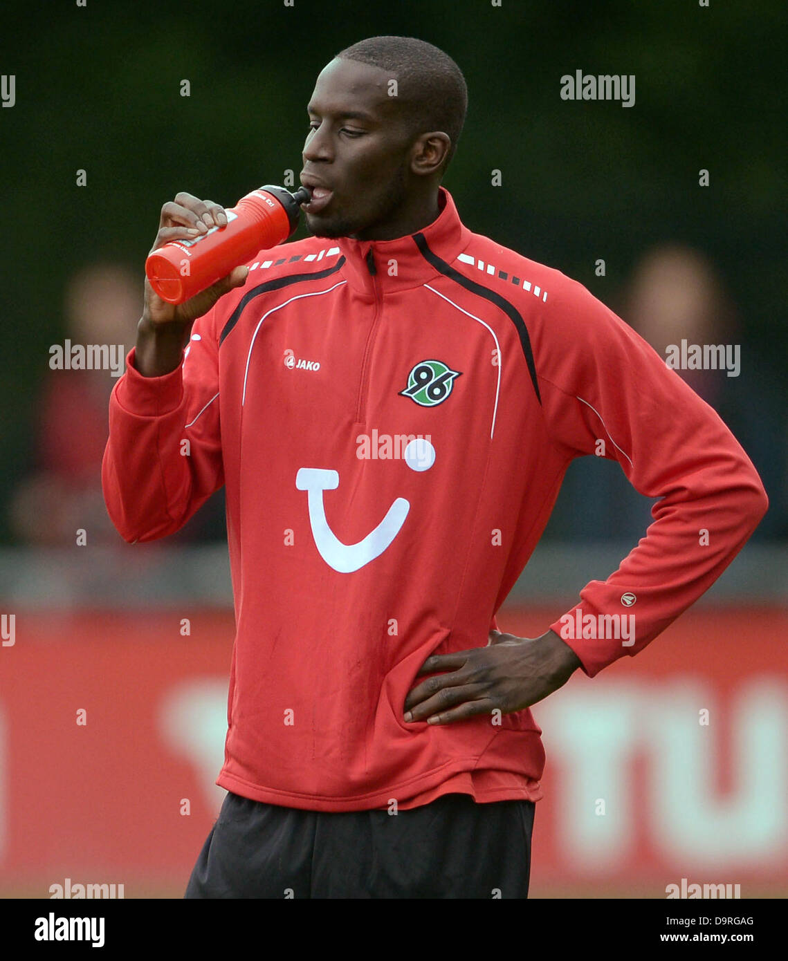 Salif Sane takes part in the first training session of the year with his team at the multi-sport facility next to ADW Arena in Hanover, Germany, 25 June 2013. Photo: PETER STEFFEN Stock Photo