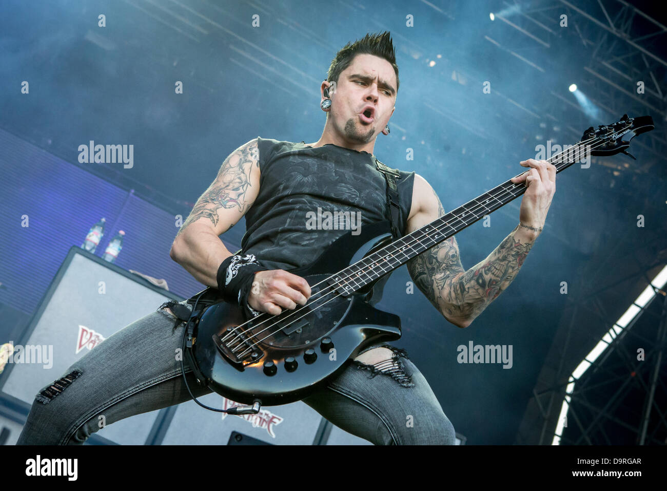 Milan Italy. 24th June 2013. The British metal core band BULLET FOR MY VALENTINE performs live at Ippodromo del Galoppo opening the show of Korn Credit:  Rodolfo Sassano/Alamy Live News Stock Photo