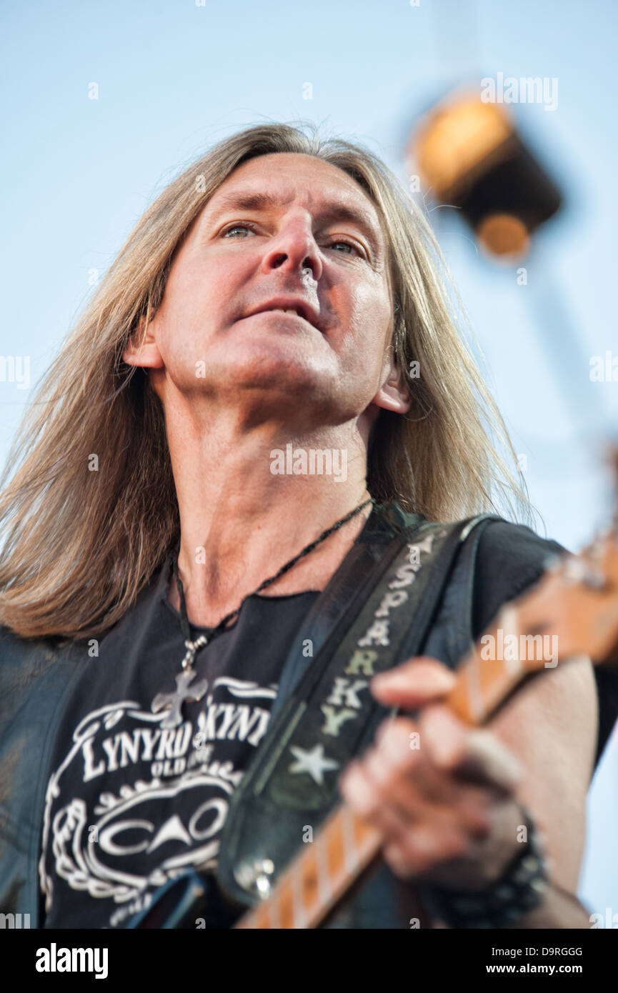 LINCOLN, CA - June 22: Mark Matejka with Lynyrd Skynyrd performs at Thunder Valley Casino and Resort in Lincoln, California Stock Photo