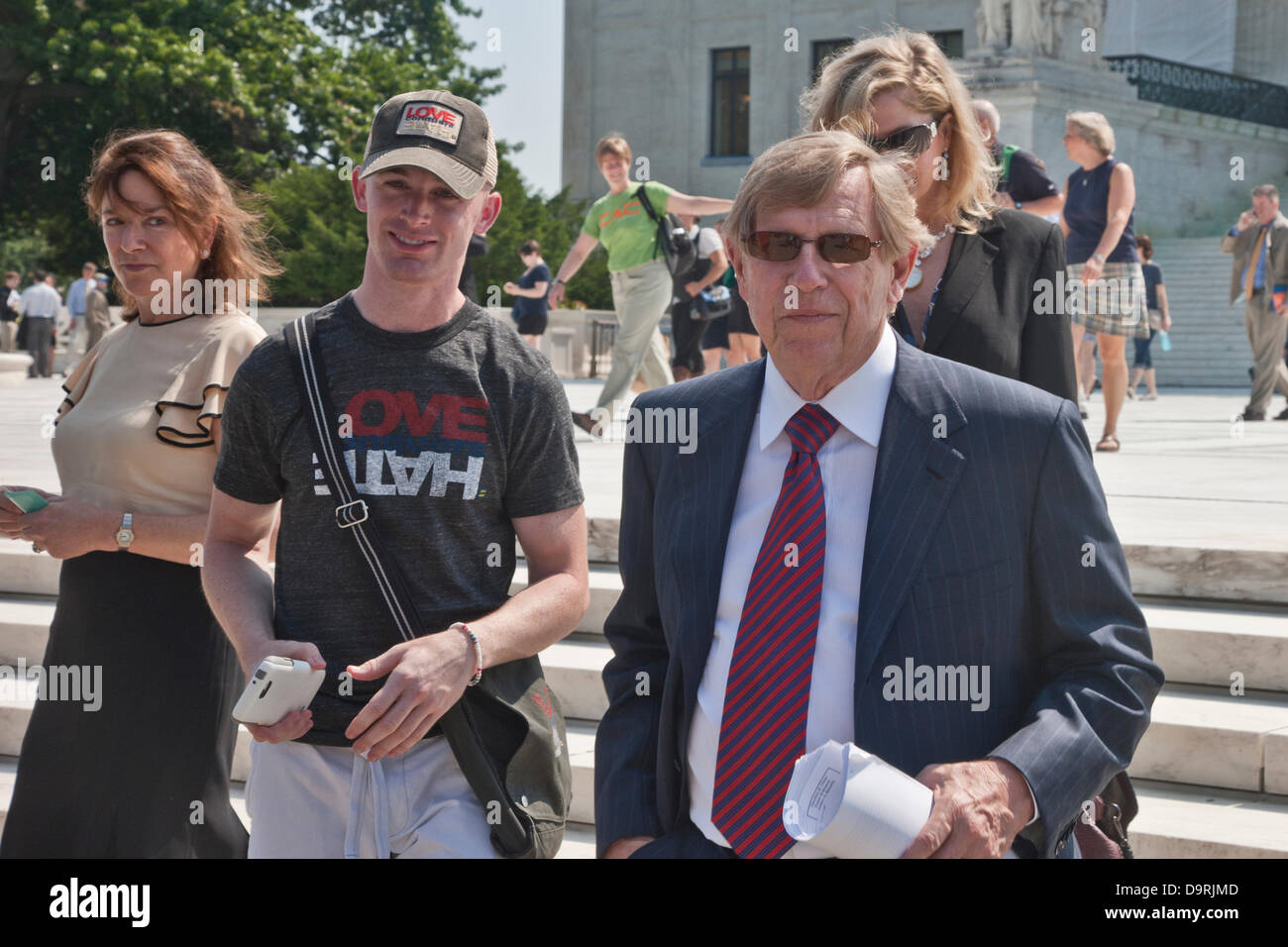 Washington DC, USA. 25th June 2013. Ted Olson lead plaintiff attorney for Hollingsworth v. Perry to overturn Proposition 8 leaves the US Supreme Court on Tuesday. Photo Credit: Rudy K/Alamy Live News Stock Photo