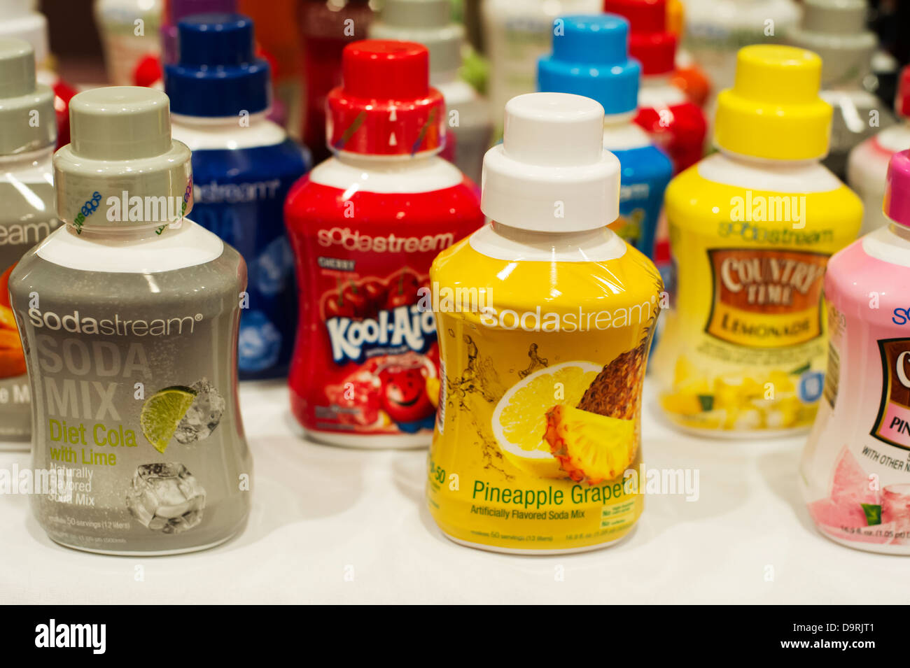 Sodastream displays its products at the 2013 Holiday Gift Guide Show held in midtown in New York Stock Photo