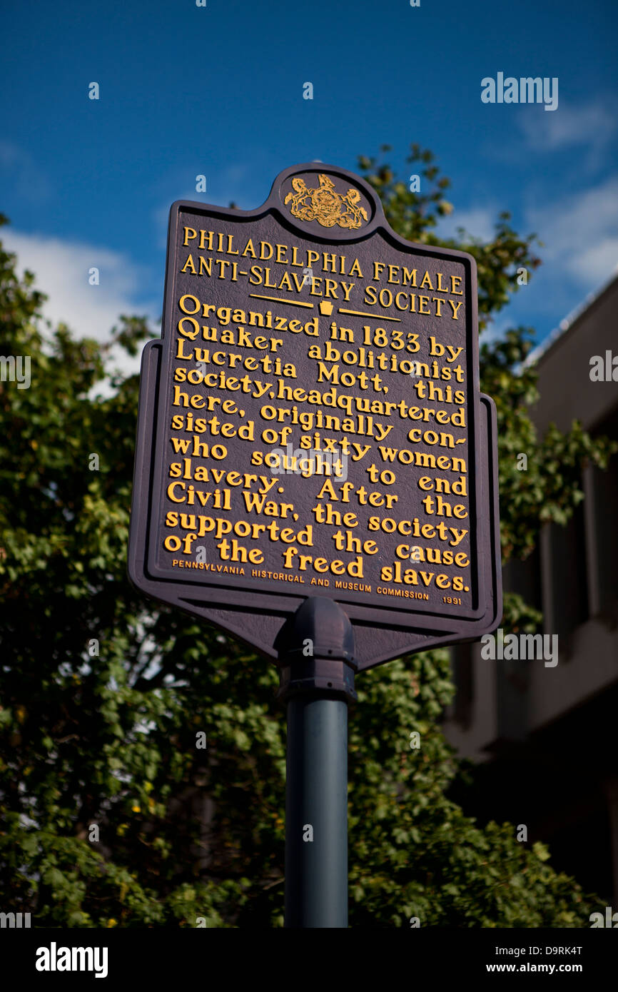 PHILADELPHIA FEMALE ANTISLAVERY SOCIETY Organized in 1833 by Quaker