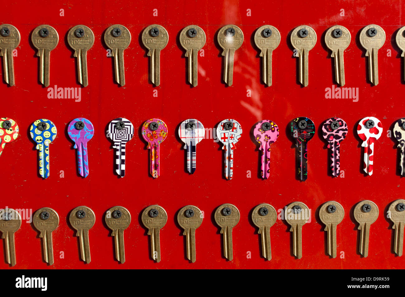Various keys on display Stock Photo Alamy