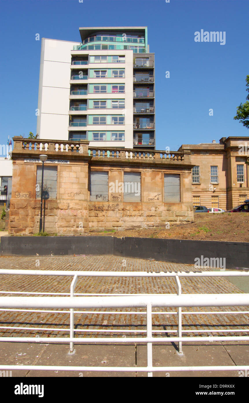 Broomielaw waterfront in Glasgow, Scotland Stock Photo