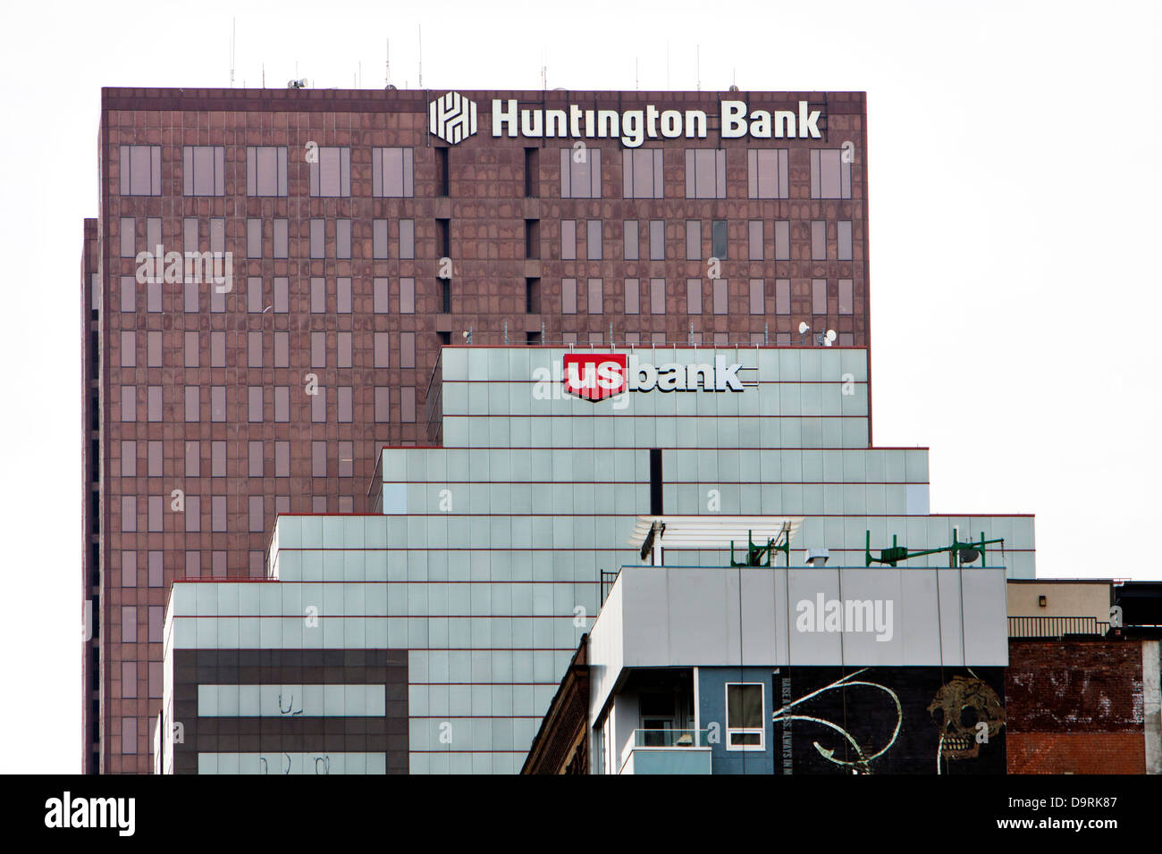 Huntington Bank and US Bank buildings in Columbus, Ohio, USA. Stock Photo