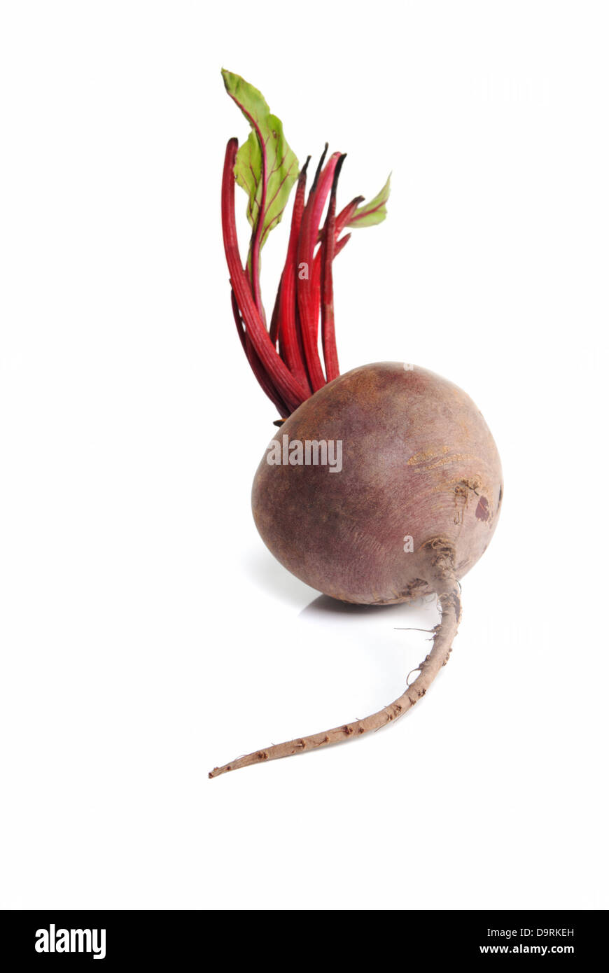 Raw beet isolated on white background Stock Photo
