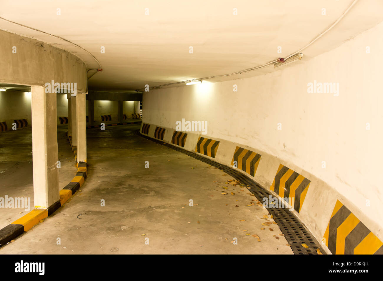 The entrance of an underground parking lot Stock Photo