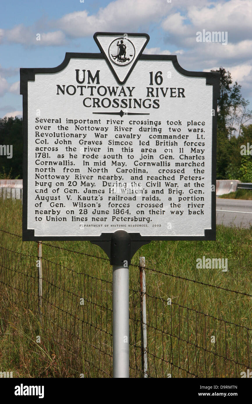NOTTOWAY RIVER CROSSINGS Several important river crossings took place