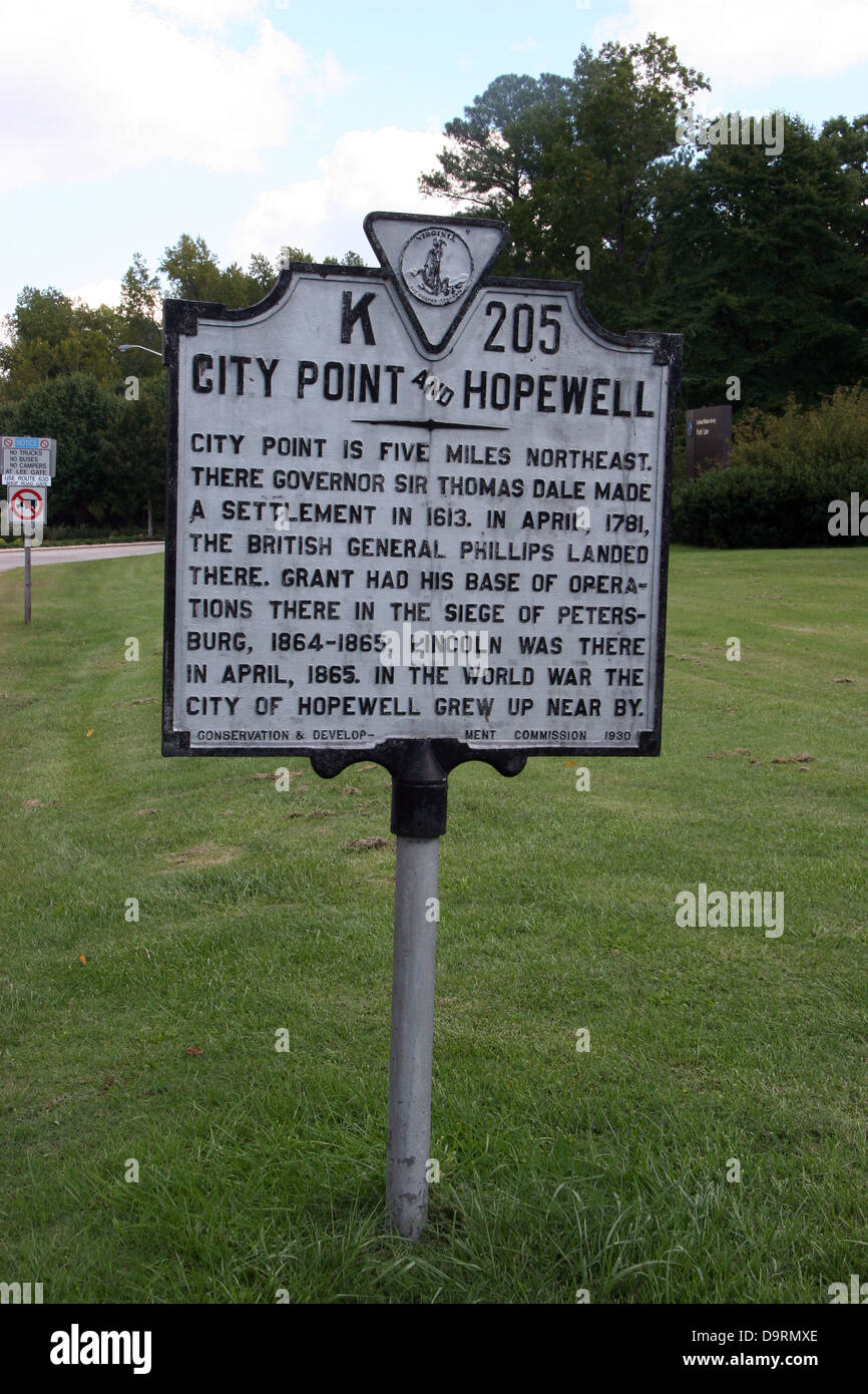 CITY POINT AND HOPEWELL City Point is five miles northeast. There