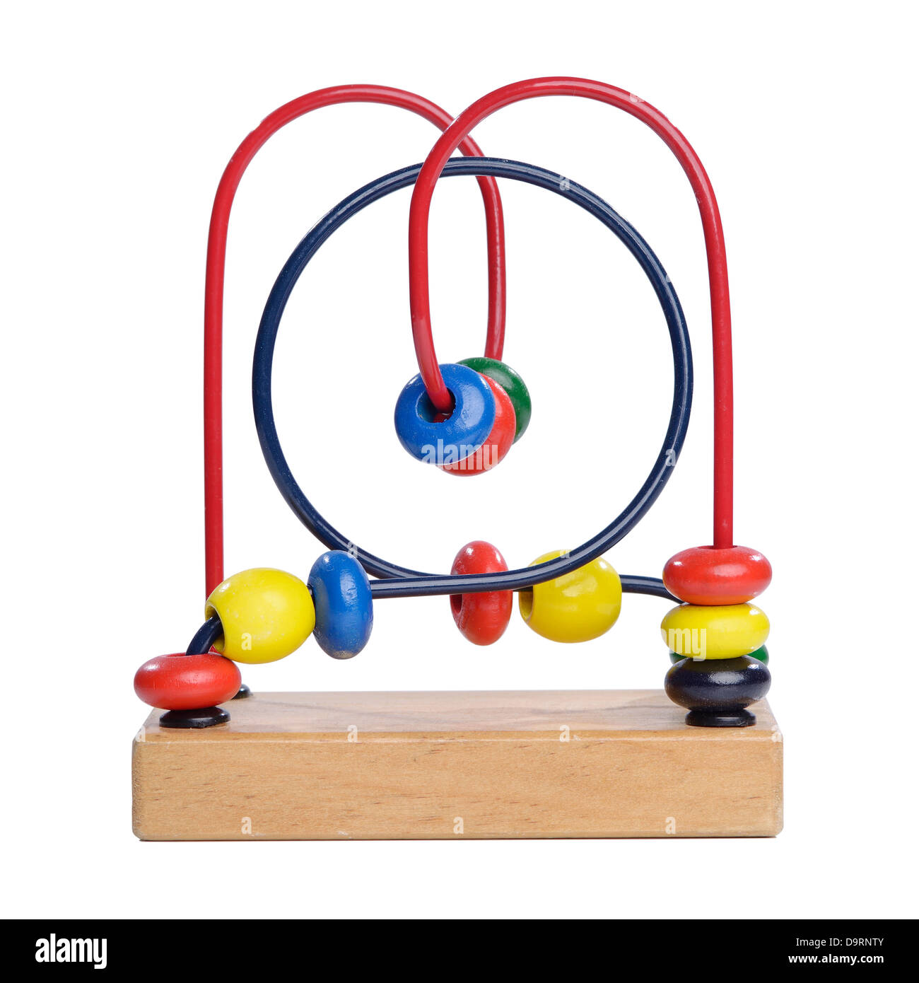 Wooden bead maze toy Stock Photo