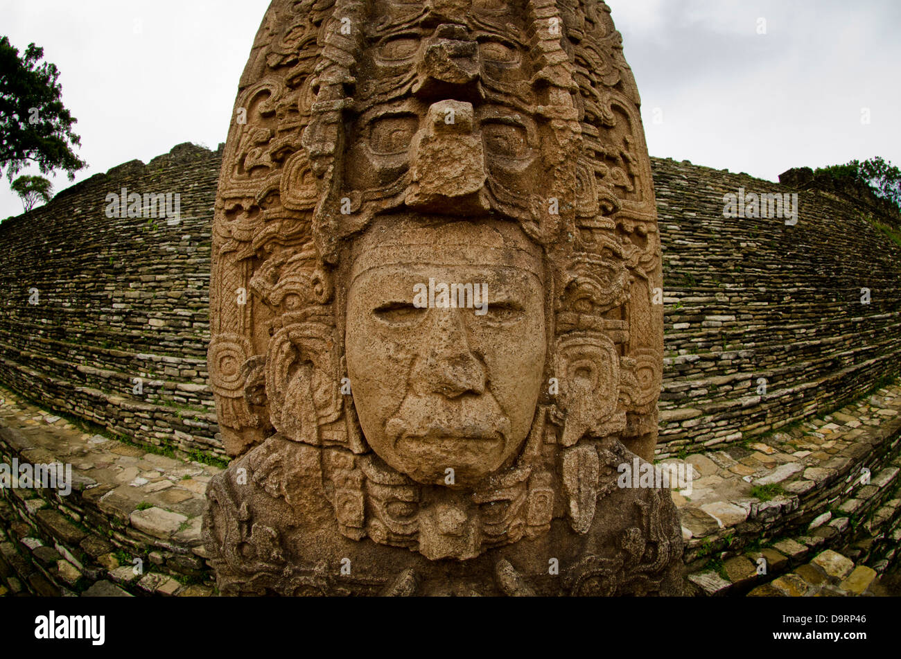 Mayan stelae in the ancient city of Tonina, in the state of Chiapas